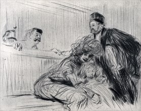 'The Lawyer Speaking with the Prevenu', 1925.Artist: Jean Louis Forain