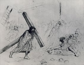 'Christ Carrying the Cross', 1925.Artist: Jean Louis Forain