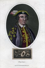 Pascal Paoli, 18th century Corsican general and patriot, (1820).Artist: Thomas Dale