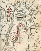 Map of the Battle of Gettysburg, Pennsylvania, 1-3 July 1863 (1862-1867).Artist: Charles Sholl