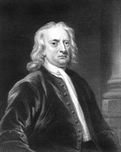 Isaac Newton, English mathematician, astronomer and physicist, (1818).Artist: E Scriven