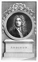 Joseph Addison, English politician and writer.Artist: Francesco Bartolozzi