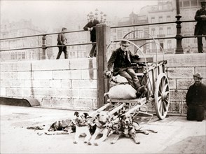 Man with dogcart, Antwerp, 1898.Artist: James Batkin