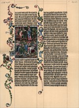 A page from the Wenzel Bible, c1400, (1903). Artist: Unknown