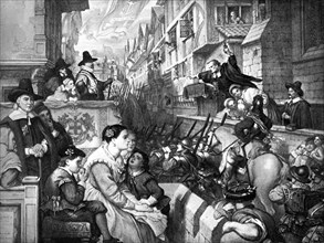 'The Setting out of the Train Bands from London...', 1643, (19th century). Artist: Unknown
