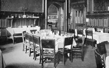 Ministers' Table, House of Commons Dining Room, Palace of Westminster, London, c1905. Artist: Unknown