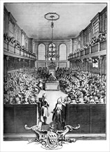 Interior of the House of Commons, Westminster, London, 1742, (c1902-1905).Artist: John Pine