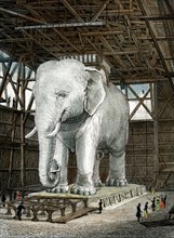 Model of the Elephant of the Place de la Bastille, c1834.Artist: Fenner Sears & Co