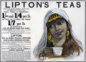 Lipton's Teas advertisement, 1893. Artist: Unknown