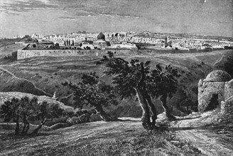 Jerusalem, from the Mount of Olives, 1902. Artist: Unknown