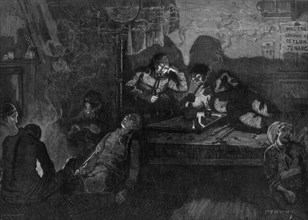 'Opium smoking in the East End of London', 1874.Artist: WB Murrey