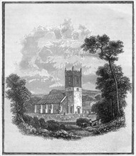 Lord Byron's burial place, Hucknall Torkard church, Nottinghamshire, 1888. Artist: Unknown