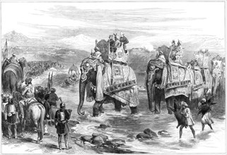 'Arrival of the Prince of Wales at Jummoo, Cashmere', 1876. Artist: Unknown