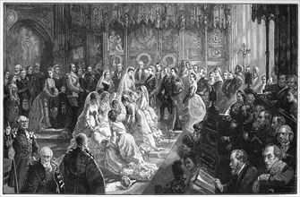 The marriage of Princess Louise, 21 March 1871, (1900).Artist: Sydney Prior Hall