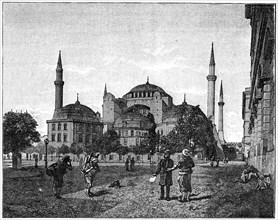 'The Mosque of Santa Sophia, Constantinople', 1900. Artist: Unknown