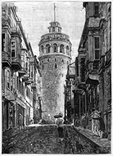 'The Tower of Galata, Constantinople', 1900. Artist: Unknown