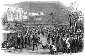 Skating in Regent's Park, 1850. Artist: Unknown