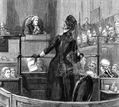 The trial of Mrs Maybrick at Liverpool, 1889. Artist: Unknown