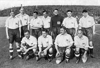 British Olympic football team, Berlin Olympics, 1936. Artist: Unknown