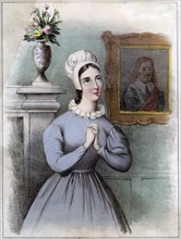 Alice Bridgenorth, a character in Walter Scott's novel Peveril of the Peak, 19th century. Artist: Unknown