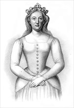 Philippa of Hainault, (1851).Artist: Henry Colburn