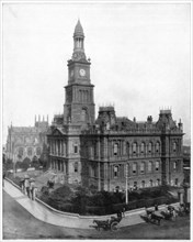 Town Hall and Square, Sydney, Australia, late 19th century.Artist: John L Stoddard
