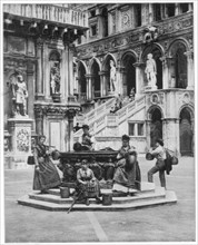 Courtyard of the Ducal Palace, Venice, late 19th century.Artist: John L Stoddard