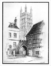 Gloucester Cathedral, 1901.Artist: Edward J Burrows