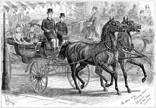 Coach and horses, 1889. Artist: Unknown