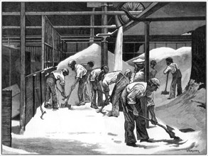 Sugar making at the Counterslip refinery, Bristol, 1873.Artist: WB Murray