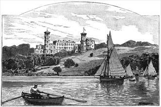 Osborne House from the Solent, East Cowes, Isle of Wight, 1900. Artist: Unknown