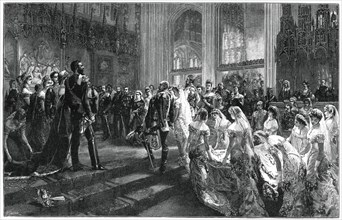Marriage of the Duke and Duchess of Connaught, 13 March 1879, (1900).Artist: Sydney Prior Hall
