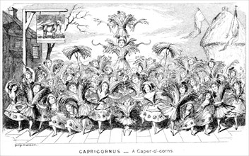 'Capricornus - a Caper-o'-corns', 19th century.Artist: George Cruikshank