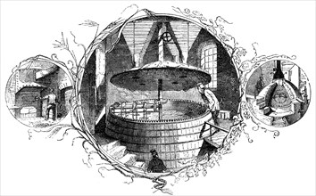 The stoke-hole, the mash tun, and the copper, 1886. Artist: Unknown