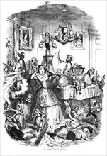 Nearly 'worried to death' by the 'Greatest Plague of Life', c1840s.Artist: George Cruikshank