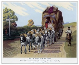 'Road Haulage in 1790', (1820).Artist: J Baily
