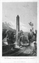 'The Round Tower of Clondalkin, County Dublin', Ireland, 1829.Artist: R Brandard