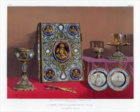 'A Gospel Cover and Ecclesiastical Plate', 19th century. Artist: John Burley Waring