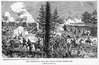 'General Johnson's Victory, near Crown Point, 1755', (1877). Artist: Unknown