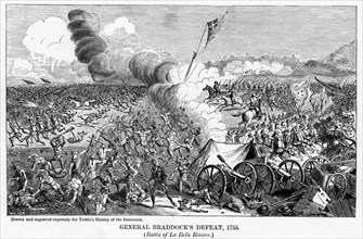 'General Braddock's Defeat, 1755', (1877). Artist: Unknown