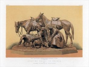 'Hunting Group in Bronze', 19th century.Artist: John Burley Waring