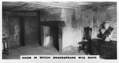 'Room in which Shakespeare was born', (c1920s). Artist: Unknown
