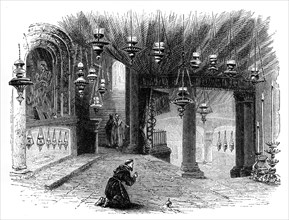 Interior of the Chapel of the Nativity, Bethlehem, c1888. Artist: Unknown