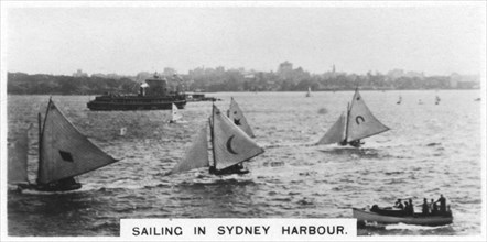 Sailing in Sydney Harbour, Australia, 1928. Artist: Unknown