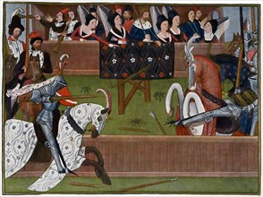 A tournament, c1350s, (1470). Artist: Unknown