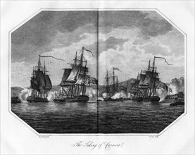 'The Taking of Curaçao', 1811.Artist: S Lacy