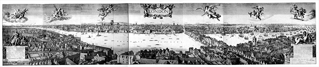 View of London, c1650, (19th century). Artist: Unknown