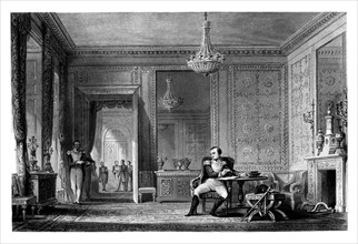 The Salon of Abdication, Fontainebleau, 1875.Artist: JB Allen
