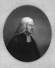 John Wesley, 18th century English non-conformist preacher, (1836).Artist: James Posselwhite