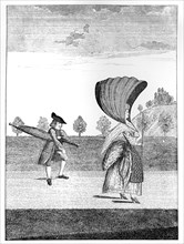 'The Ton at Greenwich: A la festoon dans le park a Greenwich' 1777. Artist: Unknown